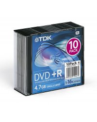 DVD+R TDK 4.7GB 16xSpeed (Slim 10szt)