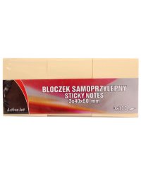 Notes Ssamoprzylepny, 3 bloczki 40x50, 100 kartek ActiveJet
