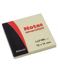 Notes samoprzylepny, 75x75, 100 kartek ActiveJet
