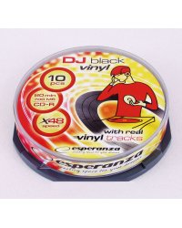 CD-R Esperanza 700MB/80MIN 48xSpeed VINYL BLACK (Cake 10szt)