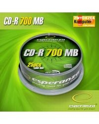 CD-R Esperanza 700MB/80MIN 52xSpeed (Cake 25szt) CD-R Esperanza 700MB/80MIN 52xSpeed (Cake 25szt)