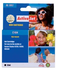 ACJ Tusz cyan do drukarki Epson T0802 R265/R360/RX560 AE-802 ActiveJet