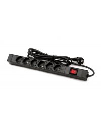  PZ06S LISTWA ZASILAJ�CA 19" - 6 GNIAZD + WY�.