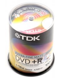 DVD+R TDK 4.7GB 16X DO NADRUKU CAKE 100SZT