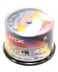 DVD+R TDK 4.7GB 16X DO NADRUKU CAKE 50SZT