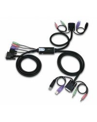 KVM 2/1 CS-62DU USB DVI+audio z kablami ATEN