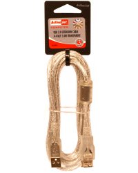  KABEL USB 2.0 A-A M/F 3.0M (PRZEZROCZYSTY) PRZED�U�ACZ
