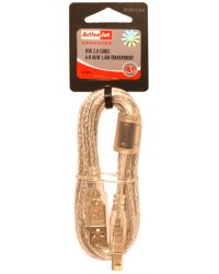  KABEL USB 2.0 A-B M/M 1.8M (PRZEZROCZYSTY)