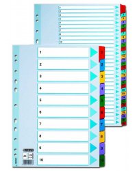 Przekadki kartonowe Esselte Mylar A4 1-10