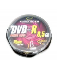 DVD+R ESPERANZA 8.5GB X8 DOUBLE LAYER CAKE 10