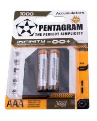 AAA Ni-MH PENTAGRAM INFINITY 1000 2-pack [P 8010-2]