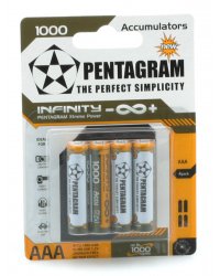 AAA Ni-MH PENTAGRAM INFINITY 1000 4-pack [P 8010-4]
