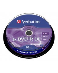 DVD+R VERBATIM 43666 8.5GB 8X DOUBLE LAYER CAKE10SZ