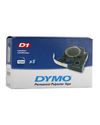 TA�MA DYMO D1-12MM X 5,5M POLIESTROWA TRWA�A CZARNY/BIA�Y