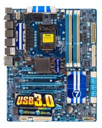  GA-P55A-UD7 Intel P55 LGA 1156 (4xPCX/DZW/2xGLAN/SATA3/USB3/RAID/DDR3/SLI/CrossFirex)