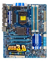  GA-P55A-UD7 Intel P55 LGA 1156 (4xPCX/DZW/2xGLAN/SATA3/USB3/RAID/DDR3/SLI/CrossFirex)